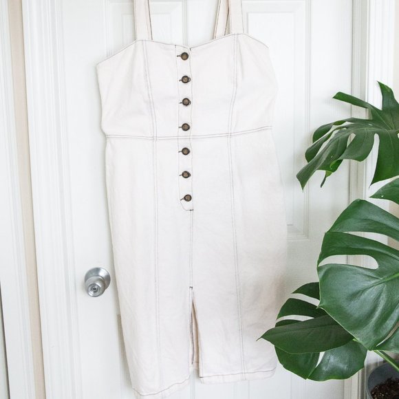 Zara Stretch Denim Midi Dress - Picture 2 of 5